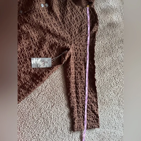 NWT Habitat Button Front Textured Sz L Lightweight Jacket in Choco Brown Artsy - Picture 12 of 12